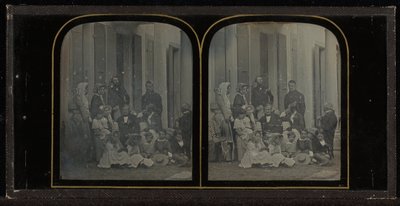 (Gruppenporträt von vierzehn Mitgliedern des Kreises von Eynard-Lullin) von Jean Gabriel Eynard